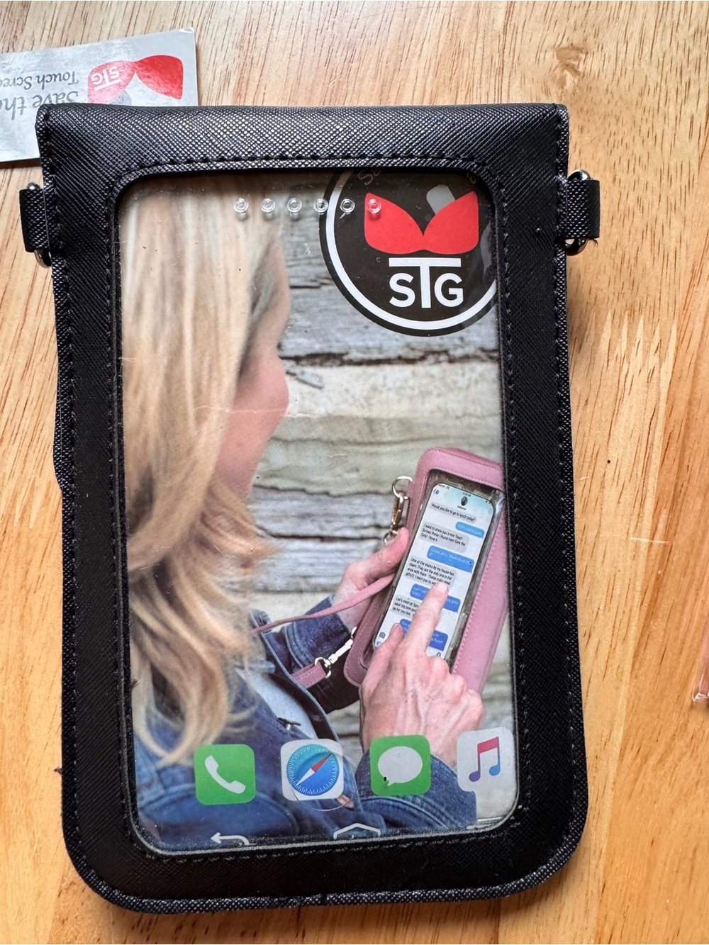Black Cat Face Crossbody Phone Bag and Sticky Notes - Picture 4 of 4